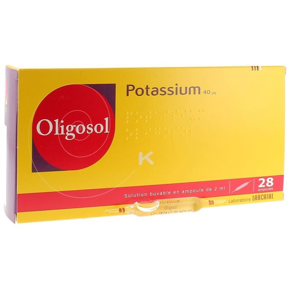 Oligosol Potassium solution buvable en ampoule - boîte de 28 ampoules