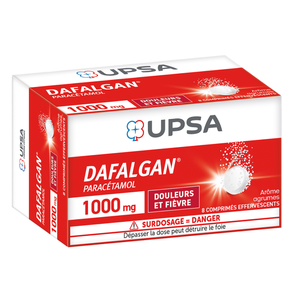 Dafalgan 1g comprimé effervescent Upsa - boite de 8 comprimés