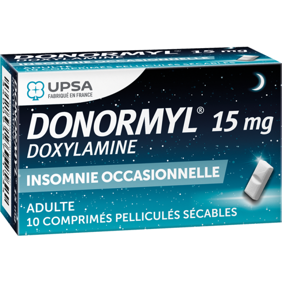 Donormyl 15mg comprimé pelliculé sécable Upsa - 10 comprimés