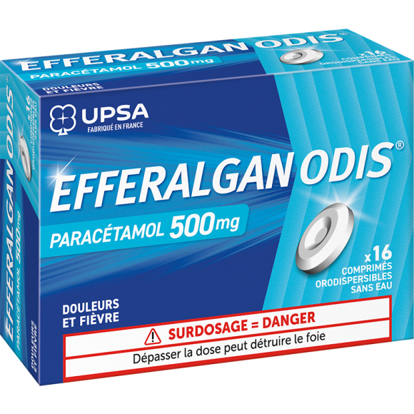 EfferalganOdis 500mg comprimé orodispersible Upsa - boite de 16 comprimés