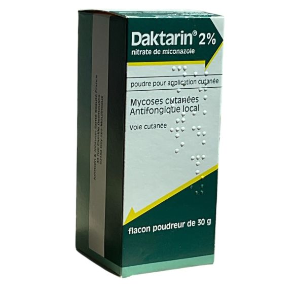 Daktarin 2% mycoses cutanées antifongique local - flacon poudreur de 30g