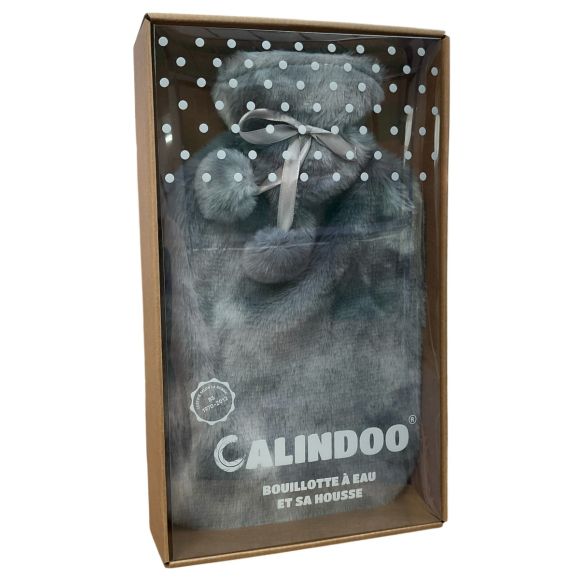 Bouillotte à eau avec housse marbrée Calindoo - bouillotte de 2L
