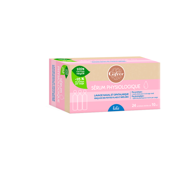 Physiologica sérum physiologique Gifrer - 24 dosettes de 10 ml