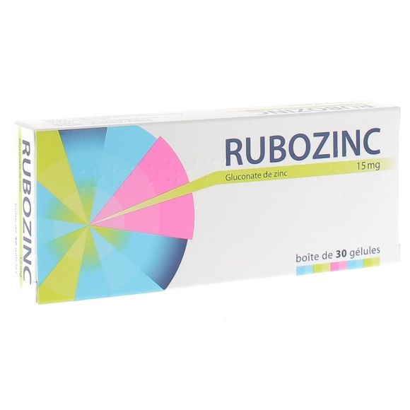 Rubozinc 15mg gélule - boîte de 30 gélules