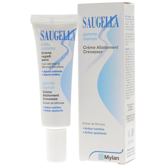 Crème allaitement crevasses Saugella - tube de 30 ml