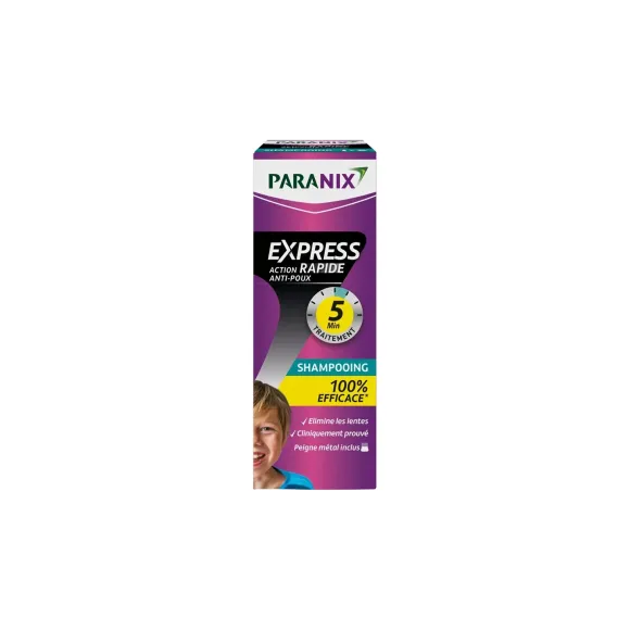 Shampooing traitement anti-poux Express Action Rapide Paranix - flacon de 200 ml + peigne
