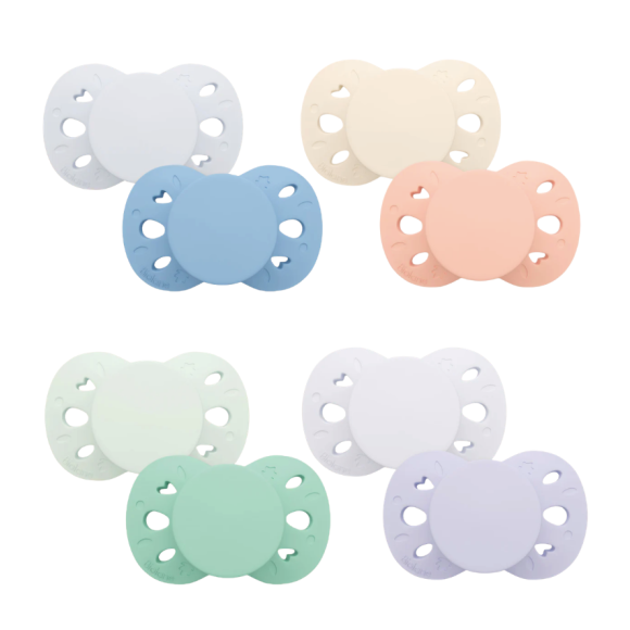 Sucettes anatomiques 18 mois+ unies Biolane - lot de 2 sucettes