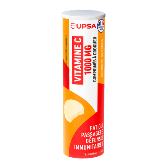 Vitamine C 1000mg Upsa - boite de 15 comprimés à croquer