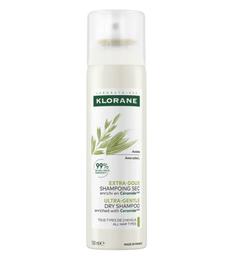 Shampoing sec extra-doux &agrave; l'avoine et c&eacute;ramide Klorane - spray de 150ml