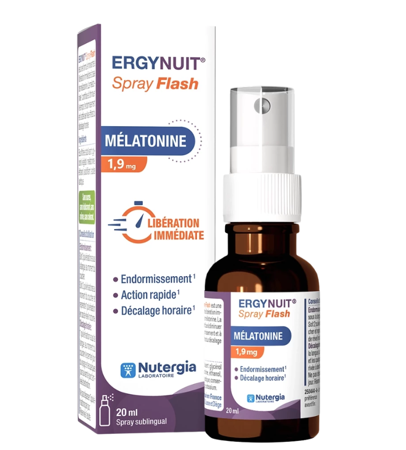 Ergynuit mélatonine 1,9mg spray flash Nutergia - spray de 20ml