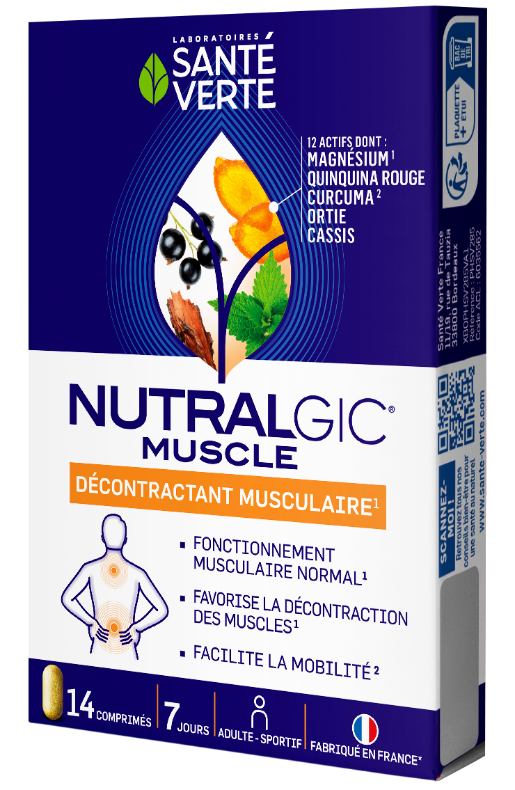 Nutralgic muscle Décontractant musculaire Santé verte - boite de 14 comprimés