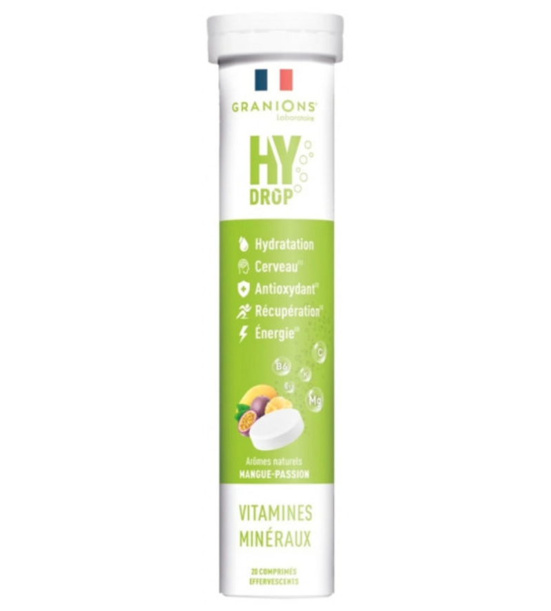 Hydrop solution d'hydratation arôme mangue Granions - tube de 20 comprimés effervescents
