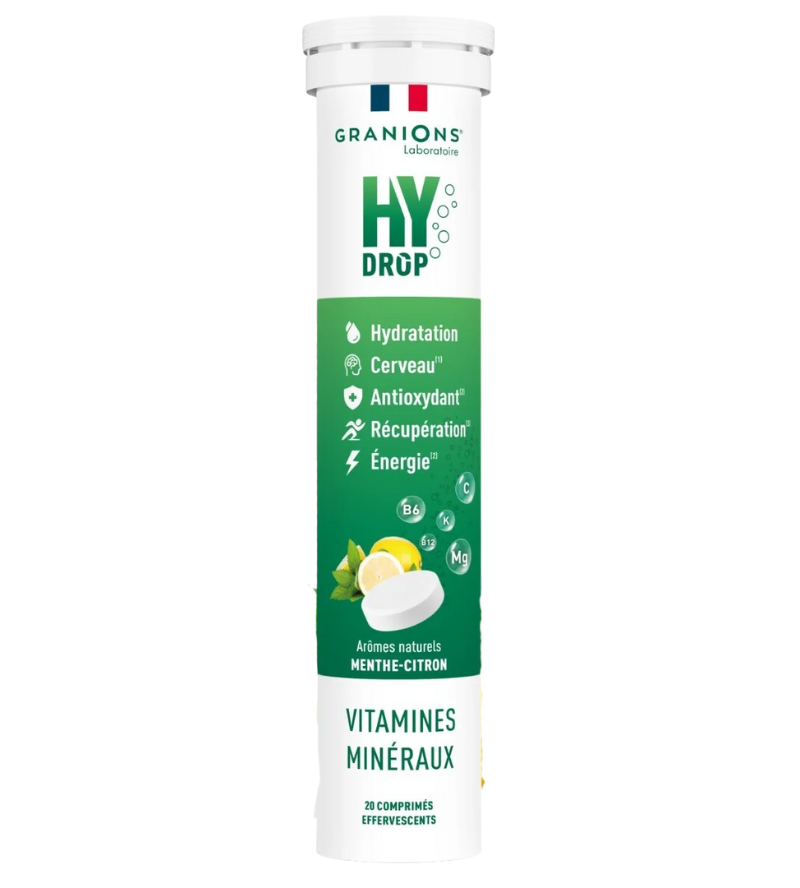 Hydrop solution d'hydratation menthe citron Granions - tube de 20 comprimés effervescents