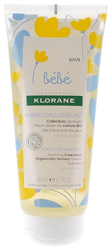 Shampooing d&eacute;m&eacute;lant Klorane B&eacute;b&eacute; - tube de 200 ml