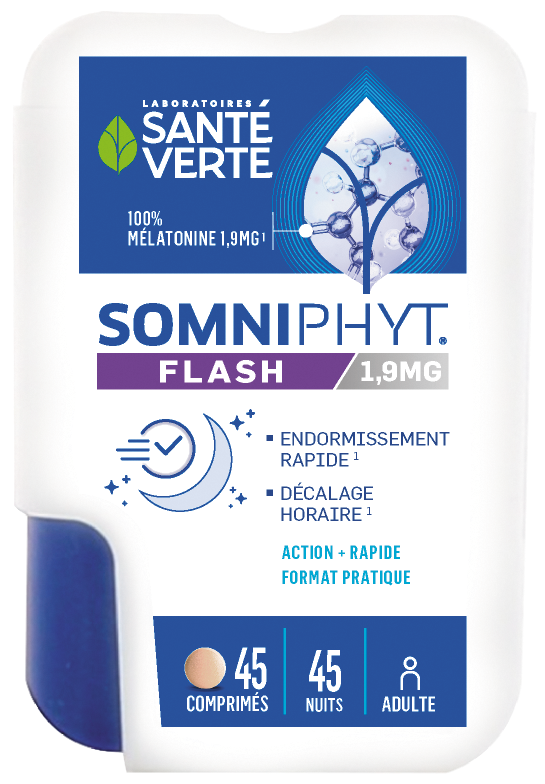 Somniphyt Go 1.9 mg endormissement plus rapide Santé Verte - boîte de 45 comprimés