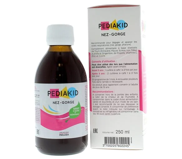 Pediakid nez-gorge got miel citron - confort respiratoire bb