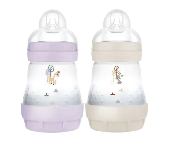 Biberons MAM Easy Start Anti-Colique 160 Ml - Lot De 4 Avec Tétines Taille 1 Et 2 - Base Ventilée, Auto-stérilisant
