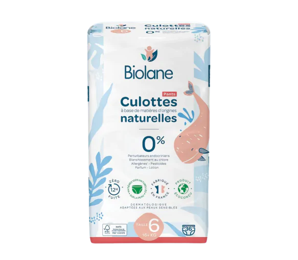 PureBorn 18 Couches Culottes Taille 6 (15+ Kg), Ultra-Absorbantes, Hypoallergéniques, Couches Culottes Douces Pour Bébé, Testées Dermatologiquement, Anti-fuites En Bambou Naturel