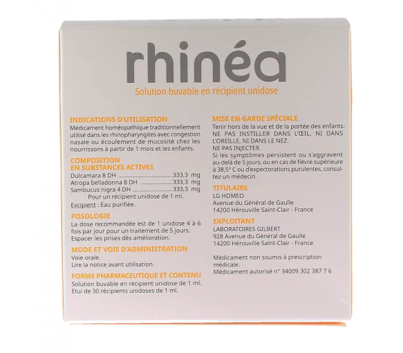 Rhina rhume et rhinopharyngite Gilbert - congestion et coulement nasal