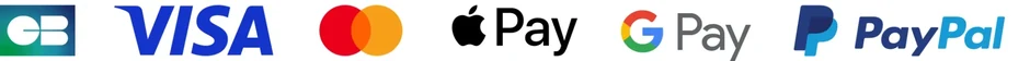 CB, Visa, Mastercard, Apple Pay, Google Pay, PayPal
